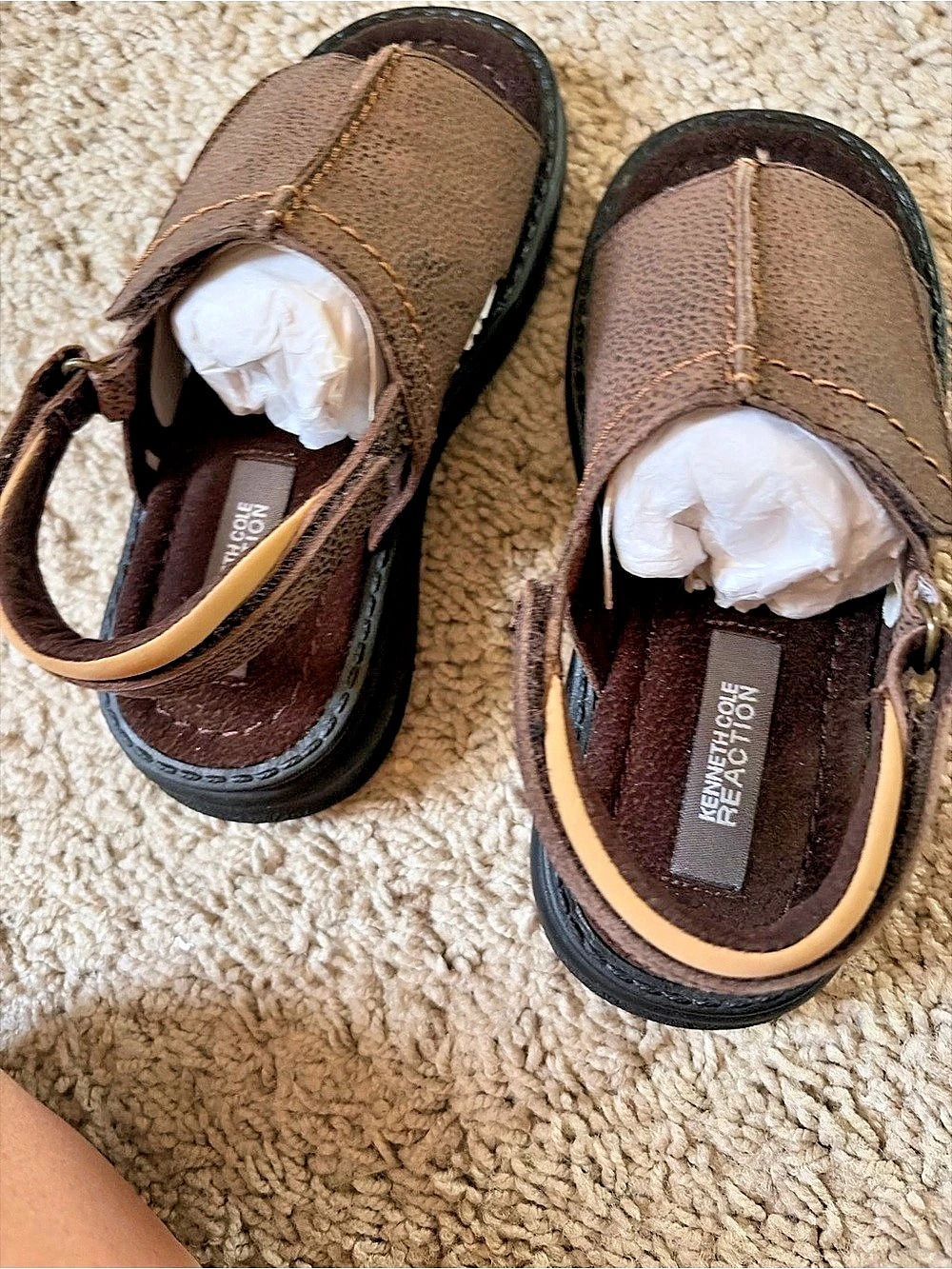 Kenneth Cole Reaction Men's Brown & Black Sandals US 12 Like New